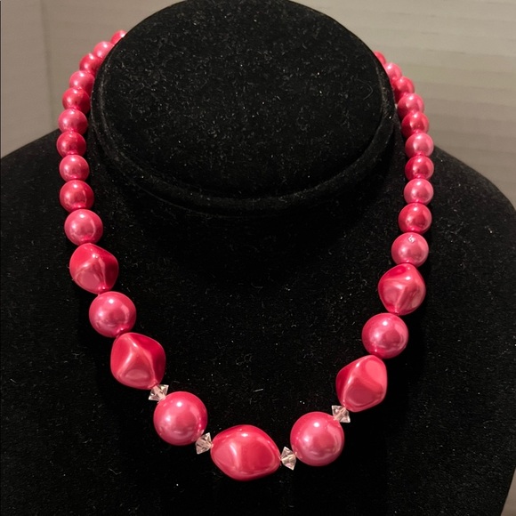 Jewelry - Elegant 40’s-50’s Dark Pink Pearl Choker Necklace
